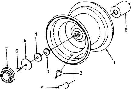 Rear Wheel Diagram and Parts List for 1320 147008-207400-130232100-131232F100-139232100 Cub Cadet Lawn Tractor